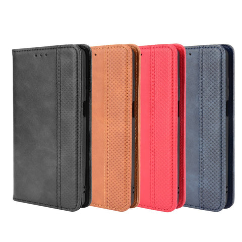 Vintage Style Strong Magnet Phone Stand Case Leather Cover with Wallet for Motorola Edge (2021)