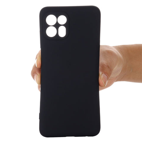 Precise Cutout Soft Liquid Silicone Anti-drop Phone Case Cover with Wrist Strap for Motorola Edge 20 Lite