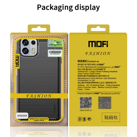 MOFI Soft TPU Cover Brushed Carbon Fiber Design Well-Protected Case for Motorola Edge 20 Lite / Edge 20 Fusion