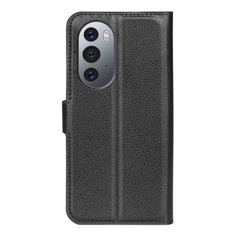 Well-protected Folio Flip Litchi Texture PU Leather Coated TPU Mobile Phone Case Stand Wallet Flip Protective Cellphone Cover for Motorola Edge X30/X30 Pro/Edge 30 Pro/Edge Plus (2022)/Edge+ (2022)