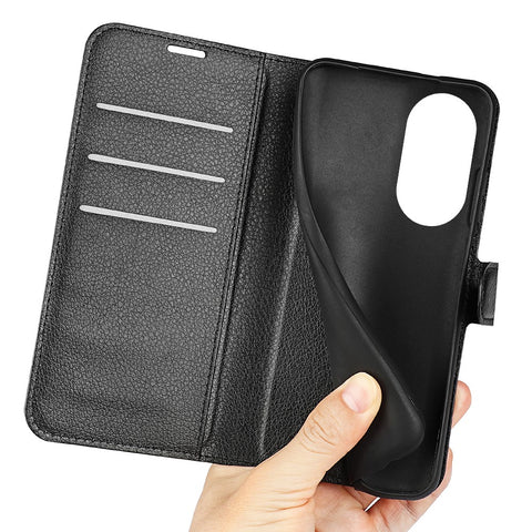 Well-protected Folio Flip Litchi Texture PU Leather Coated TPU Mobile Phone Case Stand Wallet Flip Protective Cellphone Cover for Motorola Edge X30/X30 Pro/Edge 30 Pro/Edge Plus (2022)/Edge+ (2022)