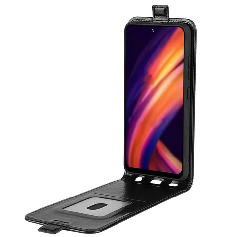 Drop-resistant Crazy Horse Texture Vertical Flip Leather Cover Phone Shell Protector with Card Slot Design for Motorola Edge X30/X30 Pro/Edge 30 Pro/Edge Plus (2022)/Edge+ (2022)