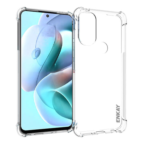 ENKAY HAT PRINCE Crystal Clear Enhanced Four Corner Anti-slip Side Edge TPU Phone Case Cover for Motorola Moto G71 5G