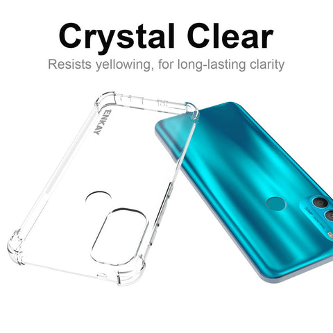 ENKAY HAT PRINCE Crystal Clear Enhanced Four Corner Anti-slip Side Edge TPU Phone Case Cover for Motorola Moto G71 5G
