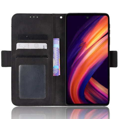 Multiple Card Slot PU Leather + TPU Full Protection Phone Cover with Stand Cash Pocket for Motorola Edge X30
