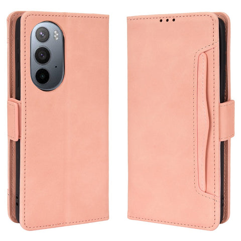 Multiple Card Slot PU Leather + TPU Full Protection Phone Cover with Stand Cash Pocket for Motorola Edge X30