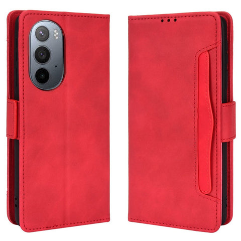 Multiple Card Slot PU Leather + TPU Full Protection Phone Cover with Stand Cash Pocket for Motorola Edge X30