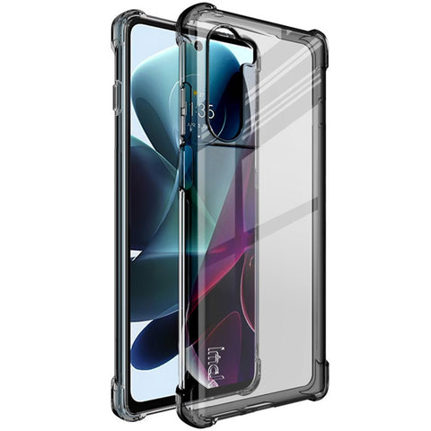 IMAK Flexible Clear TPU Shock-Absorbing Corners Anti-Scratches Protective Case with Screen Protector for Motorola Moto G200 5G / Edge S30 5G