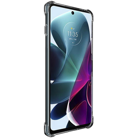 IMAK Flexible Clear TPU Shock-Absorbing Corners Anti-Scratches Protective Case with Screen Protector for Motorola Moto G200 5G / Edge S30 5G