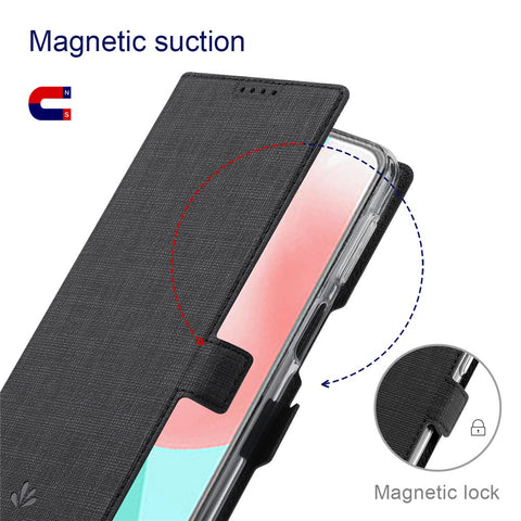 VILI K Series Anti-drop protection Double Magnetic Clasps Closure Stand Wallet Leather Phone Case Shell for Motorola Moto G200 5G