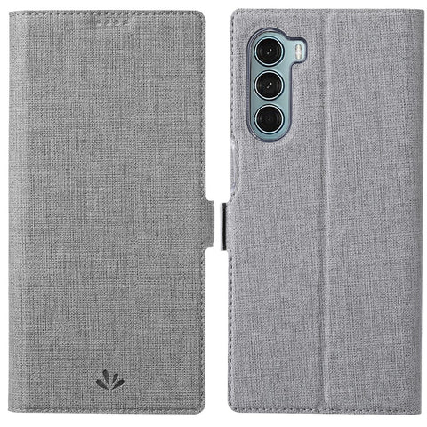 VILI K Series Anti-drop protection Double Magnetic Clasps Closure Stand Wallet Leather Phone Case Shell for Motorola Moto G200 5G