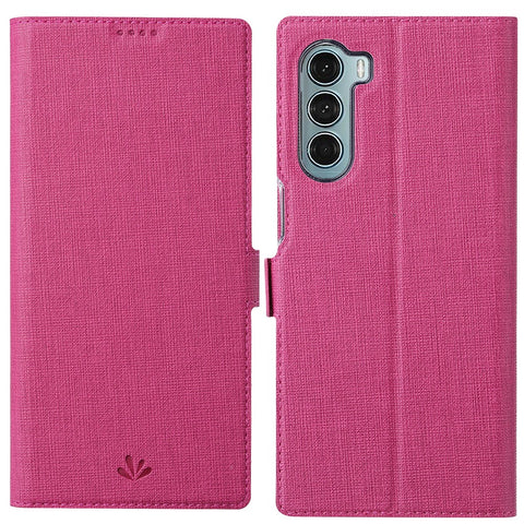 VILI K Series Anti-drop protection Double Magnetic Clasps Closure Stand Wallet Leather Phone Case Shell for Motorola Moto G200 5G