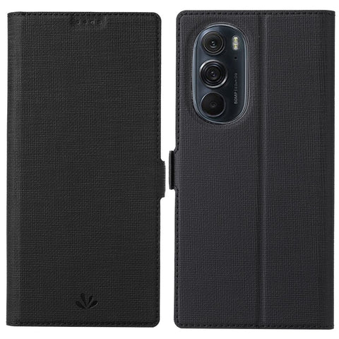 VILI K Series Double Magnetic Clasps Closure Stand Wallet Folio Flip Leather Phone Case Shell for Motorola Edge X30