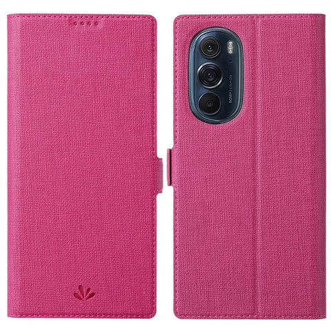 VILI K Series Double Magnetic Clasps Closure Stand Wallet Folio Flip Leather Phone Case Shell for Motorola Edge X30