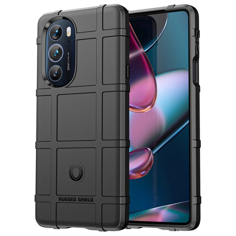 Rugged Square Grid Design Soft TPU Thickened Protection Shockproof Phone Case Cover for Motorola Edge X / Edge X30