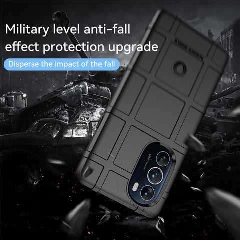 Rugged Square Grid Design Soft TPU Thickened Protection Shockproof Phone Case Cover for Motorola Edge X / Edge X30
