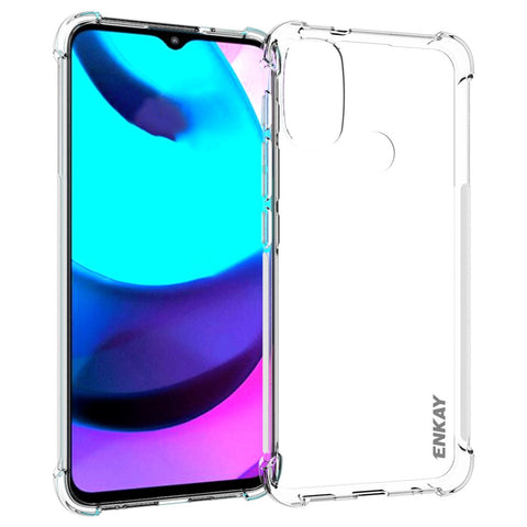 ENKAY HAT PRINCE Side Anti-slip Strip Reinforced Corners Phone Case for Motorola Moto E20/E30/E40 Fall Protection TPU Cover