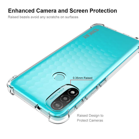 ENKAY HAT PRINCE Side Anti-slip Strip Reinforced Corners Phone Case for Motorola Moto E20/E30/E40 Fall Protection TPU Cover