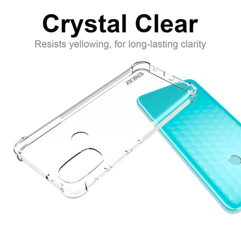 ENKAY HAT PRINCE Side Anti-slip Strip Reinforced Corners Phone Case for Motorola Moto E20/E30/E40 Fall Protection TPU Cover