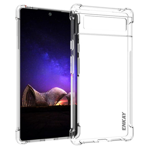 ENKAY HAT PRINCE Enhanced Corner Shockproof Crystal Clear TPU Phone Case Cover with Anti-slip Strip Frame for Motorola Edge 20