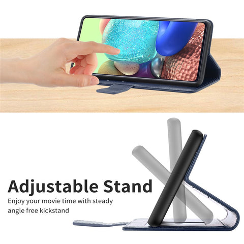PU Leather Anti-fingerprint Y-shaped Lines Imprinting Soft TPU Inner Shell Phone Cover with Wallet Stand Feature for Motorola Edge X30