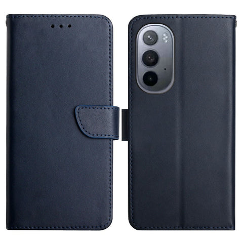 Nappa Texture Genuine Leather Magnetic Clasp Full Protection Phone Case with Wallet Stand for Motorola Edge X30