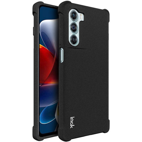 IMAK For Motorola Moto G200 5G/Edge S30 5G Four Corner Airbags Impact-resistant TPU Case Matte Phone Cover with Screen Protector