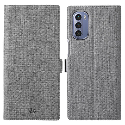 VILI K Series Stand Wallet Leather Case for Motorola Moto G Stylus 4G (2022) Double Magnetic Clasp Phone Cover