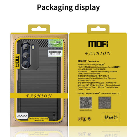 MOFI for Motorola Moto G200 5G/Edge S30 Carbon Fiber Texture TPU Phone Cover Lightweight Brushed Surface Phone Case