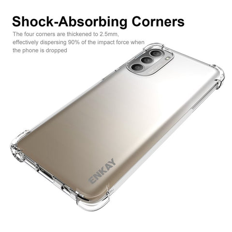 ENKAY HAT PRINCE For Motorola Moto G Stylus 5G (2022) Reinforced Corners Anti-slip Edge TPU Case Transparent Phone Shell