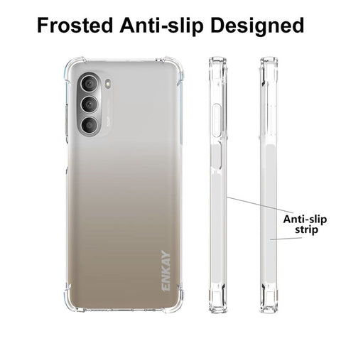 ENKAY HAT PRINCE For Motorola Moto G Stylus 5G (2022) Reinforced Corners Anti-slip Edge TPU Case Transparent Phone Shell