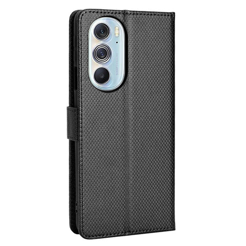 For Motorola Edge X30/Motorola Edge X30 Pro(Motorola Edge+ (2022) Diamond Texture PU Leather Protective Case Foldable Stand Phone Wallet Cover Shell