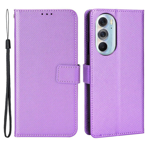 For Motorola Edge X30/Motorola Edge X30 Pro(Motorola Edge+ (2022) Diamond Texture PU Leather Protective Case Foldable Stand Phone Wallet Cover Shell
