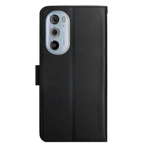 For Motorola Edge 30 Pro (Motorola Edge+ (2022)) All-inclusive Protection Nappa Texture Wallet Case Genuine Leather Phone Shell with Stand