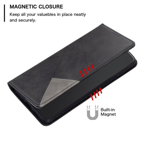 For Motorola Edge X30 / Edge 30 Pro (Motorola Edge+ (2022)) Leather Case with Card Holder Imprinting Pattern Phone Stand Cover