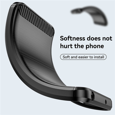 For Motorola Moto G Play (2022) Brushed Carbon Fiber Texture Light Thin TPU Case Well-protected Mobile Phone Cover