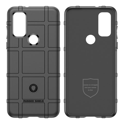 For Motorola Moto G Play (2022) Rugged Square Grid Thickened TPU Case Shockproof Mobile Phone Shell