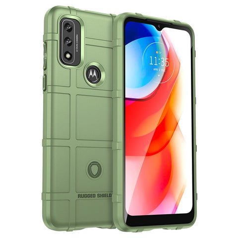 For Motorola Moto G Play (2022) Rugged Square Grid Thickened TPU Case Shockproof Mobile Phone Shell