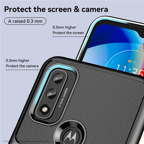 For Motorola Moto G Play (2022) Thunder Series Twill Texture Thickened TPU Case Mobile Phone Protective Cover