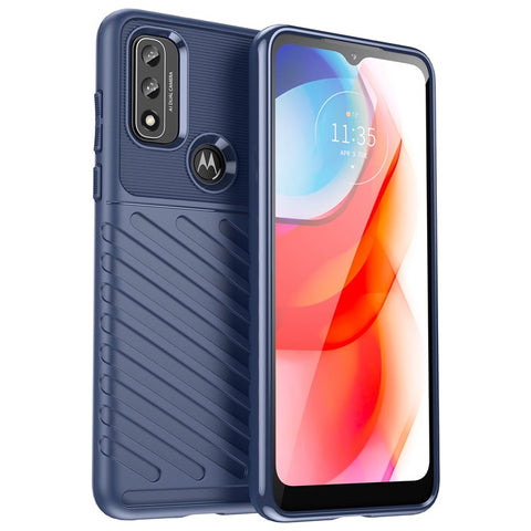For Motorola Moto G Play (2022) Thunder Series Twill Texture Thickened TPU Case Mobile Phone Protective Cover