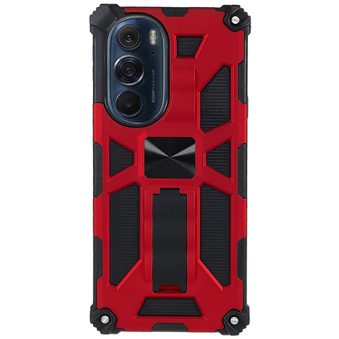 For Motorola Edge 30 Pro (Motorola Edge+ (2022))/Edge X30 PC TPU Combo Armor Cell Phone Case Wear-resistant Drop-proof Kickstand Hybrid Shell