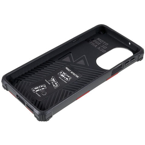 For Motorola Edge 30 Pro (Motorola Edge+ (2022))/Edge X30 PC TPU Combo Armor Cell Phone Case Wear-resistant Drop-proof Kickstand Hybrid Shell