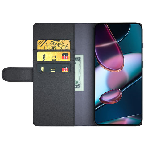 For Motorola Edge X30 Case Genuine Split Leather Phone Cover with Wallet Stand