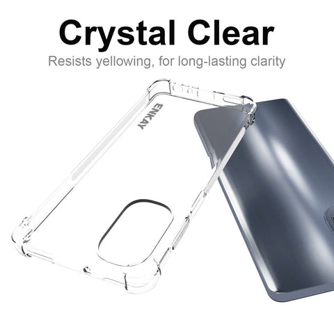 ENKAY HAT PRINCE for Motorola Moto G62 5G Non-Yellowing Phone Case Anti-fall Crystal Clear TPU Mobile Phone Cover with Anti-slip Strip Edge