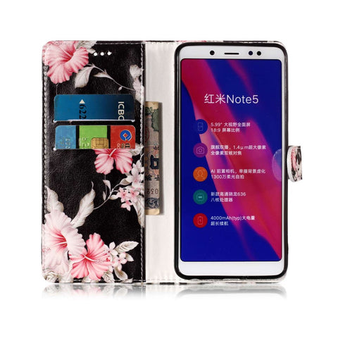 Pattern Printing Wallet Stand Leather Case for Xiaomi Redmi Note 5 Pro (Dual Camera) / Redmi Note 5 (China)