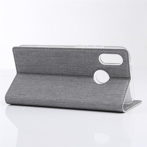 VILI DMX Cross Texture PU Leather Card Holder Case for Xiaomi Mi 6X / Mi A2
