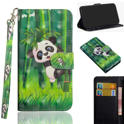 Patterned Wallet Stand Leather Cover for Xiaomi Redmi 6A (Single 12MP Rear Camera)