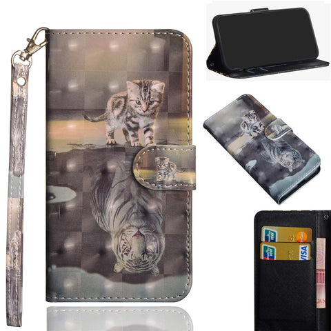 Patterned Wallet Stand Leather Cover for Xiaomi Redmi 6A (Single 12MP Rear Camera)