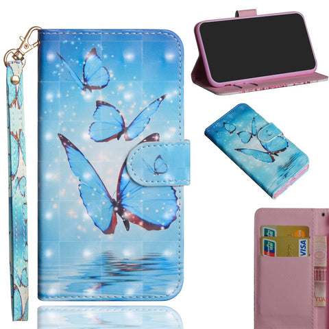 Patterned Wallet Stand Leather Cover for Xiaomi Redmi 6A (Single 12MP Rear Camera)