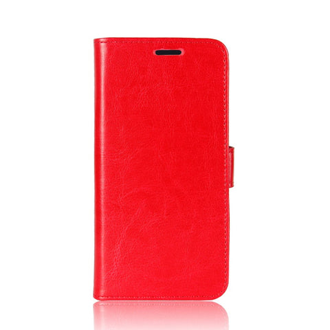 Crazy Horse Wallet Leather Stand Case for Xiaomi Redmi 6 (Dual Camera: 12MP+5MP)